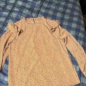 SHEIN Cream and Black Blouse Elegant Top